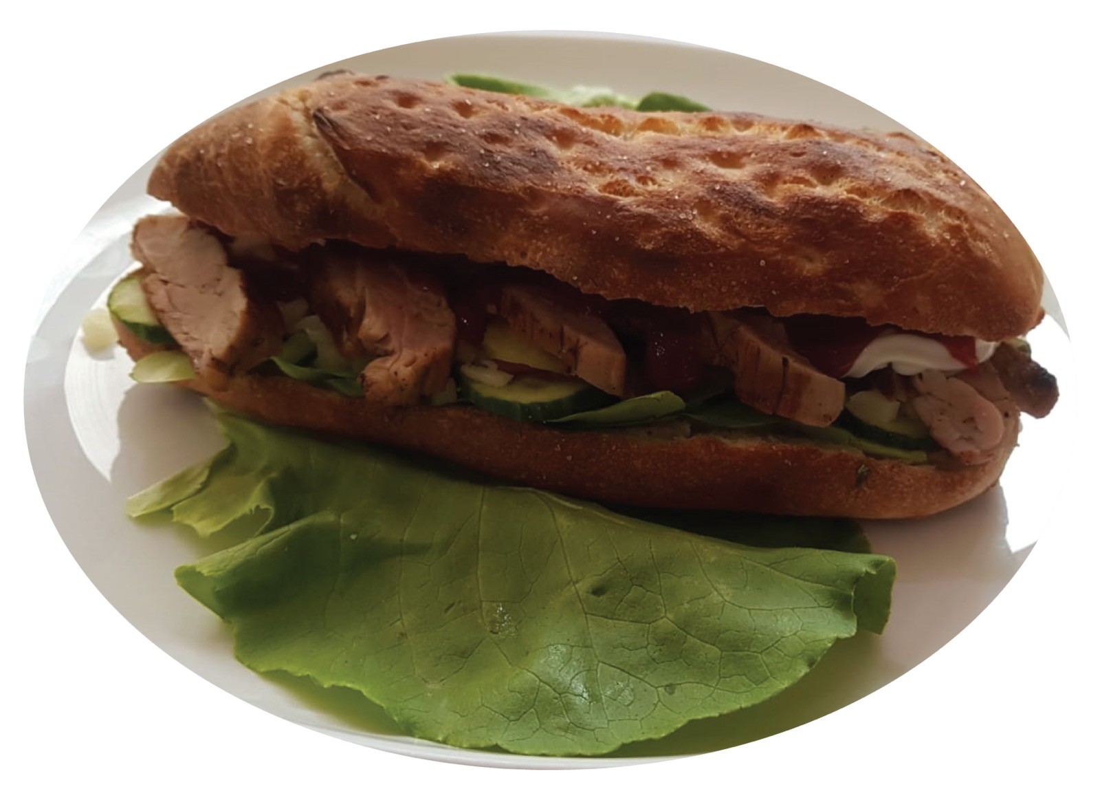 Sandwich cu Muschi de Porc